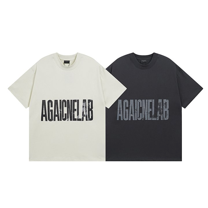 BALENCIAGA 발렌시아가 3182 리버스 로고 구제 워싱 반팔