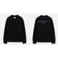 WOOYOUNGMI 우영미 그라데이션 엠보싱 백로고 맨투맨