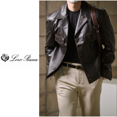 LOROPIANA 로로피아나 수제작 가죽자켓