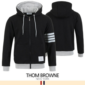 THOM BROWNE 톰브라운 4바 배색 후드집업 2COLOR
