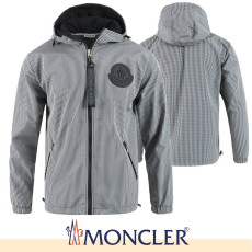 MONCLER 몽클레어 빅로고 체크 바람막이
