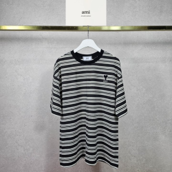 AMI 아미 스트라이프 쿨론 R 반팔 2COLOR