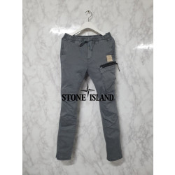 STONE ISLAND 스톤아일랜드 블랙지퍼 비대칭 카고 밴딩팬츠 3COLOR