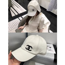 CHANEL 샤넬 하드캔버스 사이드로고 볼캡