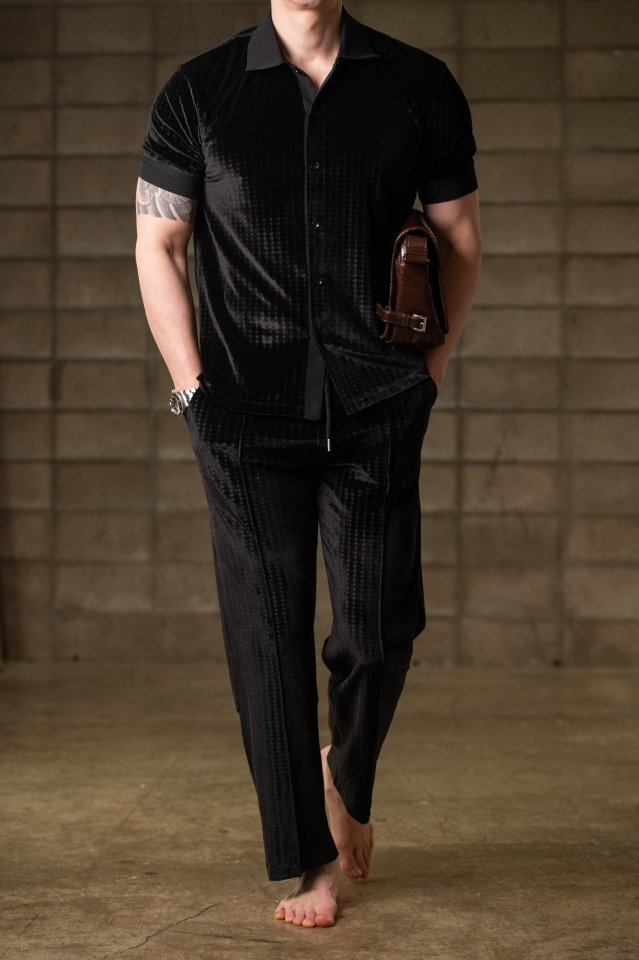 GUCCI 구찌 하운드 투스 벨루어 셋업