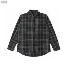BALENCIAGA 발렌시아가 백로고 플란넬 체크 셔츠