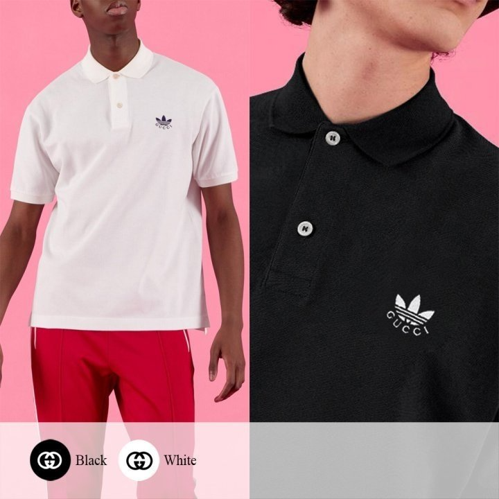 GUCCI 구찌 X 아디다스 코튼 PK 카라 반팔티
