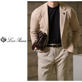 LOROPIANA 로로피아나 브레스티드 니트자켓 2COLOR