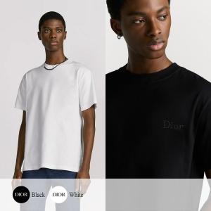 DIOR 디올 로고 자수 반팔 티셔츠