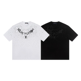 LOUIS VUITTON 루이비통 6550 크리스탈 모노그램 플라워 로고 반팔