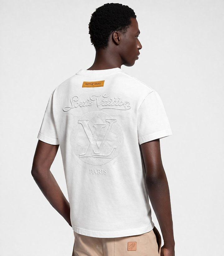 LOUIS VUITTON 루이비통 시그니처 도트 LV 올자수 로고 숏 슬리브 티셔츠 2COLOR