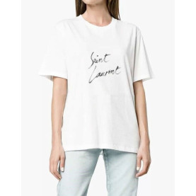 SAINT LAURENT 생로랑 시그니처 프린팅 반팔티