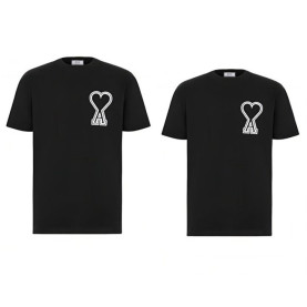 AMI 아미 보플 빅패치 커플 반팔티