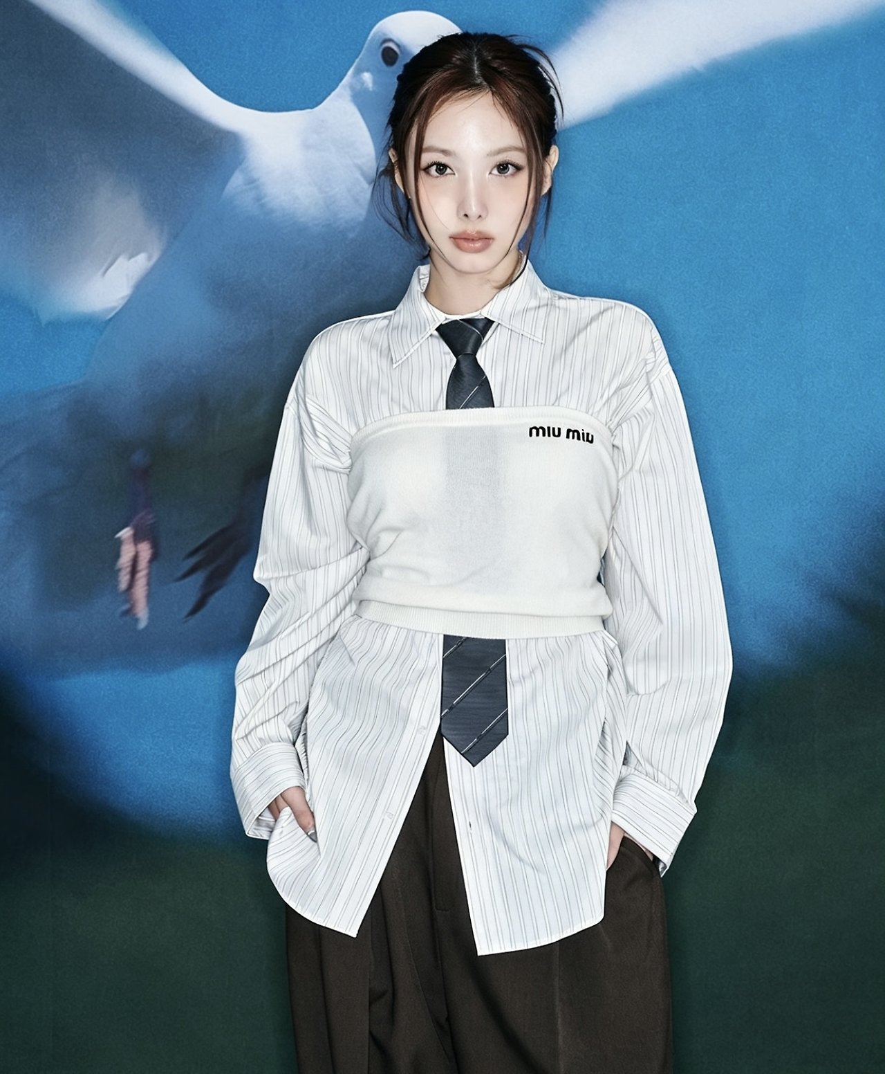 MIUMIU 미우미우 밴드 니트탑